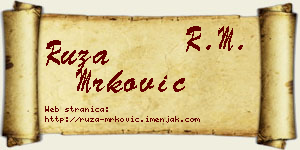 Ruža Mrković vizit kartica
